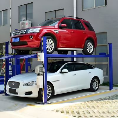 Load 2500kg 4 Post Car Parking Lift PLC Hydraulic Parking System