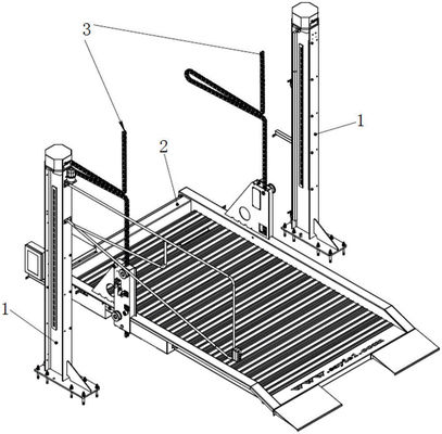 Drive Up Clearance 94 Inches Two Column Hydraulic Lift With 220 VAC 60 Hz 1 Ph Motor